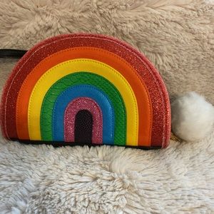 Betsey Johnson I love hue Rainbow crossbody purse